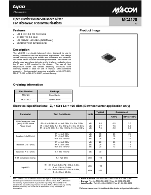 MC4120 Datasheet PDF Tyco Electronics