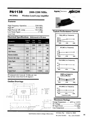PA1138 Datasheet PDF Tyco Electronics