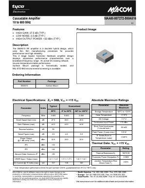 MAAM-007272-SMA515 Datasheet PDF Tyco Electronics