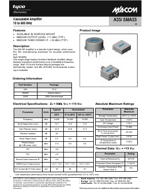 A55 Datasheet PDF Tyco Electronics