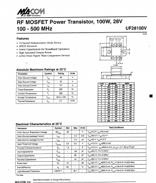 UF281OOV Datasheet PDF Tyco Electronics