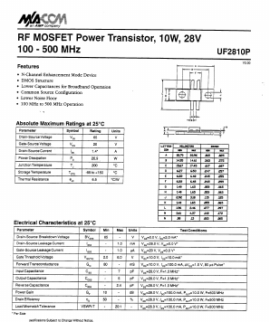UF2810P Datasheet PDF Tyco Electronics