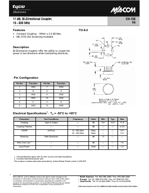 CH-138 Datasheet PDF Tyco Electronics