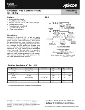 CH20-0032-17G Datasheet PDF Tyco Electronics