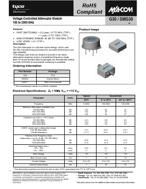 SMG30 Datasheet PDF Tyco Electronics
