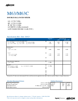 M63 Datasheet PDF Tyco Electronics