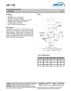 MD-108 Datasheet PDF Tyco Electronics