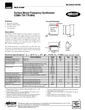 MLS9033-00766 Datasheet PDF Tyco Electronics