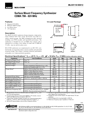 MLS9118-00812 Datasheet PDF Tyco Electronics
