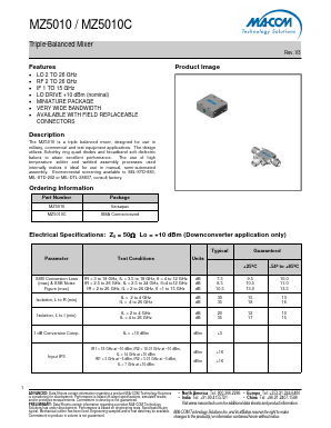 MZ5010C Datasheet PDF Tyco Electronics