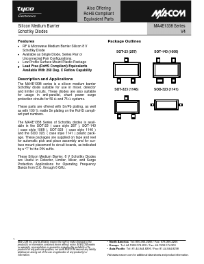 MA4E1338B-287T Datasheet PDF Tyco Electronics