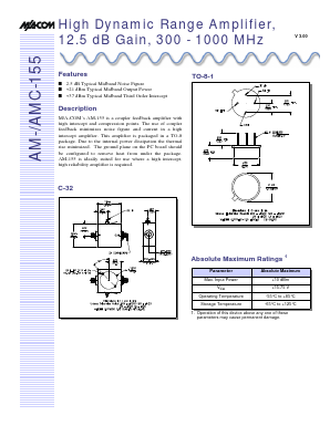 AMC-155SMA Datasheet PDF Tyco Electronics