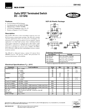 SW-442TR Datasheet PDF Tyco Electronics