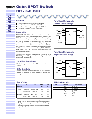 SW-456 Datasheet PDF Tyco Electronics