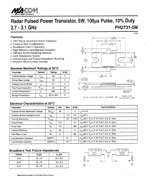PH2731-5M Datasheet PDF Tyco Electronics