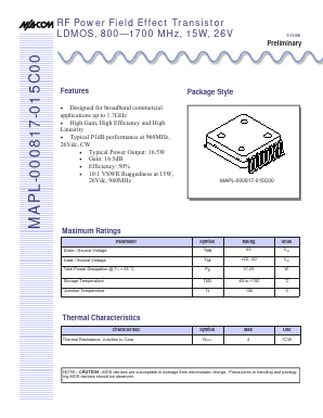 MAPL-000817-015C00 Datasheet PDF Tyco Electronics