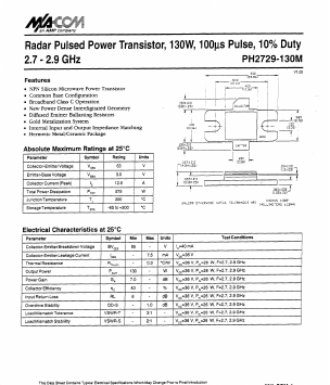 PH2729-130M Datasheet PDF Tyco Electronics