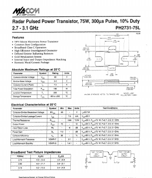 PH2731-75L Datasheet PDF Tyco Electronics