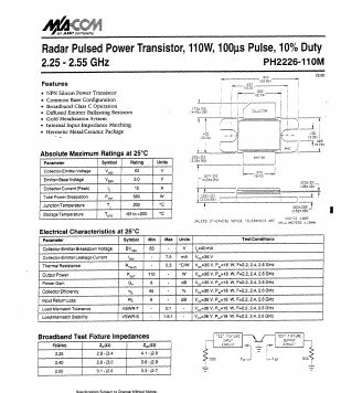 PH2226-110M Datasheet PDF Tyco Electronics