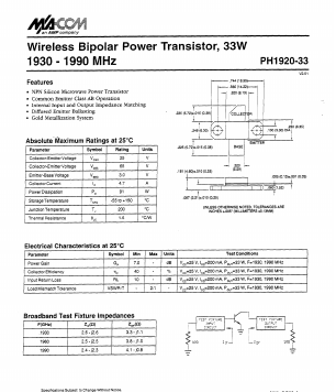 PH1920-33 Datasheet PDF Tyco Electronics