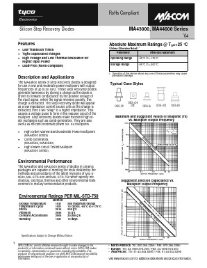 MA43004 Datasheet PDF Tyco Electronics