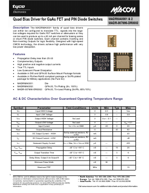 MADR-007690-DR0002 Datasheet PDF Tyco Electronics