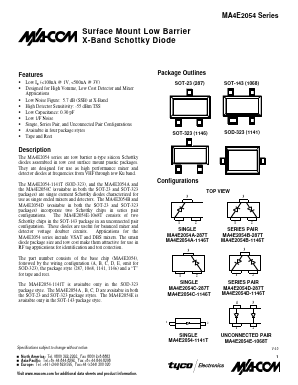 MA4E2054 Datasheet PDF Tyco Electronics