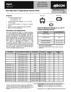 MA4ST2200CK-1146T Datasheet PDF Tyco Electronics