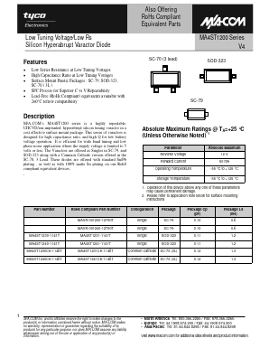 MA4ST1231 Datasheet PDF Tyco Electronics