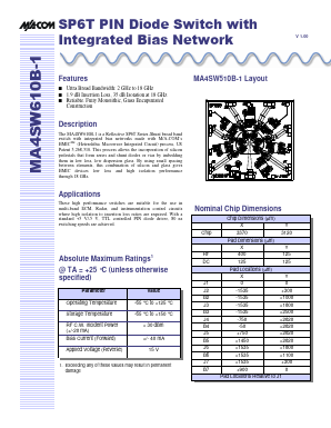 MA4SW610B-1 Datasheet PDF Tyco Electronics