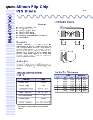 MA4FCP300 Datasheet PDF Tyco Electronics