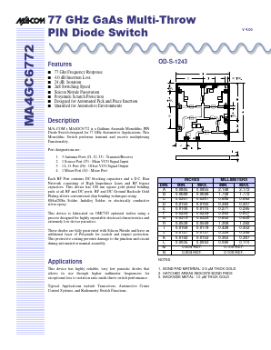 MA4GC6772 Datasheet PDF Tyco Electronics