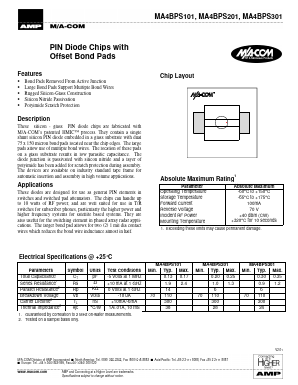 MA4BPS101 Datasheet PDF Tyco Electronics