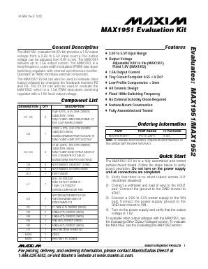 MAX1951EVKIT Datasheet PDF Maxim Integrated