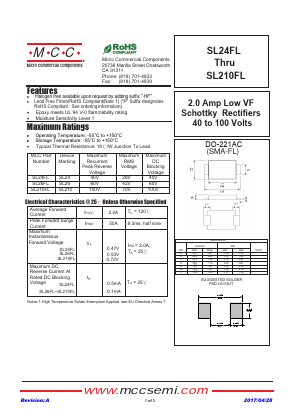 SL26FL Datasheet PDF Micro Commercial Components