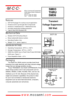 SM03 Datasheet PDF Micro Commercial Components