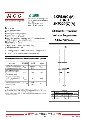 3KP110A-TP Datasheet PDF Micro Commercial Components