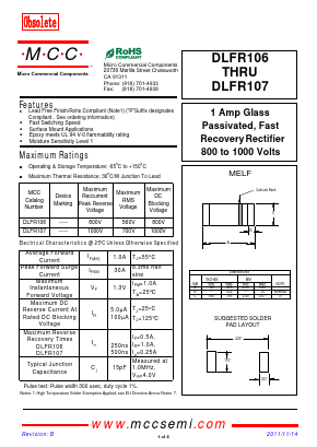 DLFR106 Datasheet PDF Micro Commercial Components