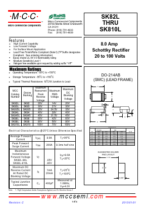SK83L Datasheet PDF Micro Commercial Components