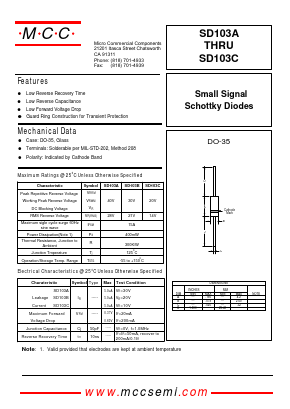 SD103C Datasheet PDF Micro Commercial Components