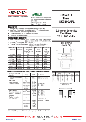 SK5200AFL-TP-HF Datasheet PDF Micro Commercial Components