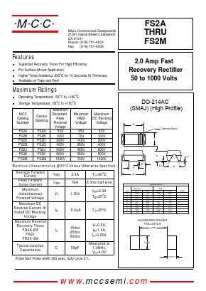 FS2G Datasheet PDF Micro Commercial Components