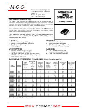 SMDA03 Datasheet PDF Micro Commercial Components