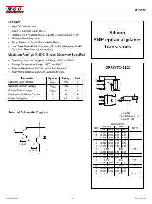 MJD127 Datasheet PDF Micro Commercial Components