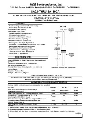 SA130 Datasheet PDF MDE Semiconductor