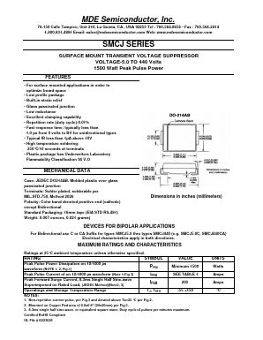 SMCJ18C Datasheet PDF MDE Semiconductor