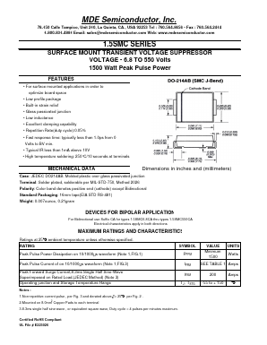 1.5SMC33CA Datasheet PDF MDE Semiconductor