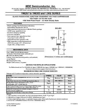 1.5KE16 Datasheet PDF MDE Semiconductor