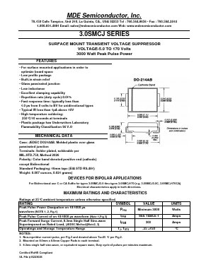 3.0SMCJ13CA Datasheet PDF MDE Semiconductor, Inc.