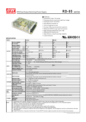 RD-85A Datasheet PDF Mean Well Enterprises Co., Ltd.